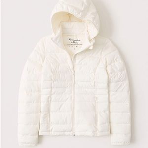 White Abercrombie Puffer Jacket